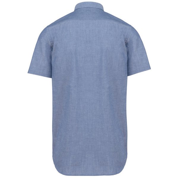 Heren Oxford overhemd korte mouwen Oxford Cobalt Blue XL