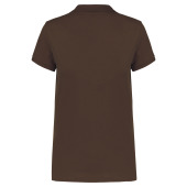 Ladies’ short-sleeved piqué polo shirt Chocolate XXL