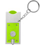 Allegro LED sleutelhanger met munthouder en lampje - Lime/Zilver