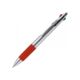 Ball pen 4 colours - Silver / Red