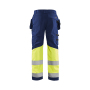 High Vis werkbroek met stretch en gereedschapzakken