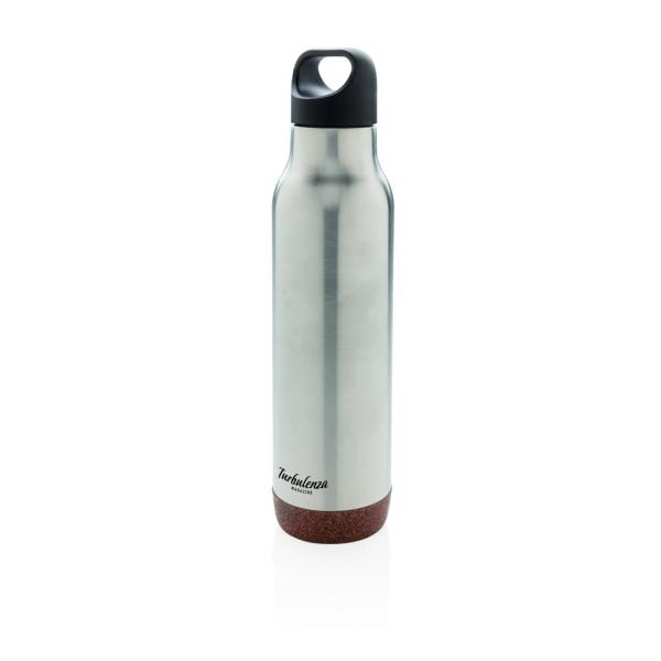 Cork leakproof vacuum flask, silver