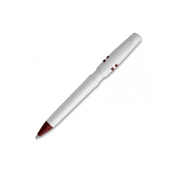 Ball pen Nora hardcolour - White / Dark red