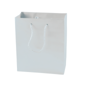 Mat gelamineerde papieren tas 270x370x120 mm zwart en wit Mat gelamineerde papieren tas 270x370x120 mm zwart en wit
