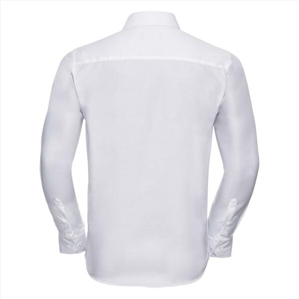 RUS Men LSL Tailored Ultimate Non-Iron Shirt, White, S