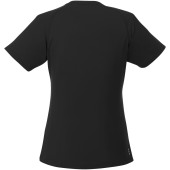 Amery kortærmet cool fit-T-shirt m. V-hals, dame - Ensfarvet sort - XS