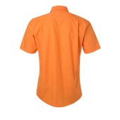 Men's Shirt Shortsleeve Poplin - orange - 4XL