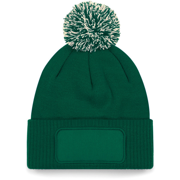 Snowstar® patch beanie Bottle Green / Off White One Size