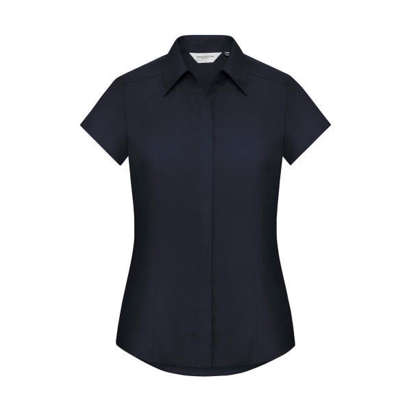 Ladies' Fitted Poplin Shirt - French Navy - M