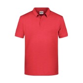 Men's Basic Polo - carmine-red-melange - M