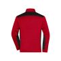 Men's Knitted Workwear Fleece Half-Zip - STRONG - - red-melange/black - 6XL
