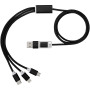 Versatile 5-in-1 charging cable - Solid black