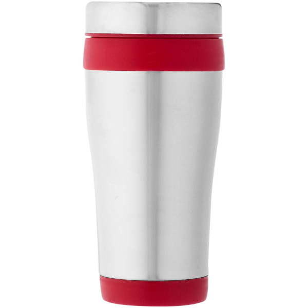 Elwood 410 ml insulated tumbler - Silver/Red