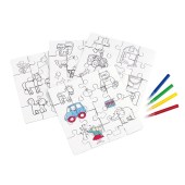 4 verschillende zelf in te kleuren puzzels PAINT YOUR PICTURE 4 verschillende zelf in te kleuren puzzels PAINT YOUR PICTURE