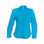 Overhemd in onderhoudsvriendelijk polykatoen-popeline dames Bright Turquoise XL