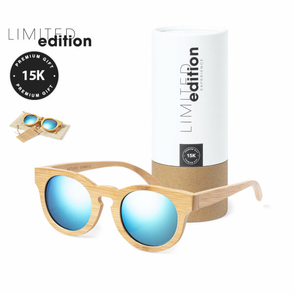 Thezin zonnebril UV400 bamboe limited edition
