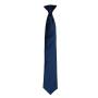 'Colours' Satin Clip Tie, Navy, ONE, Premier