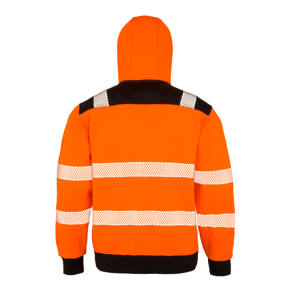 Gerecyclede veiligheidssweater met capuchon Fluorescent Orange S