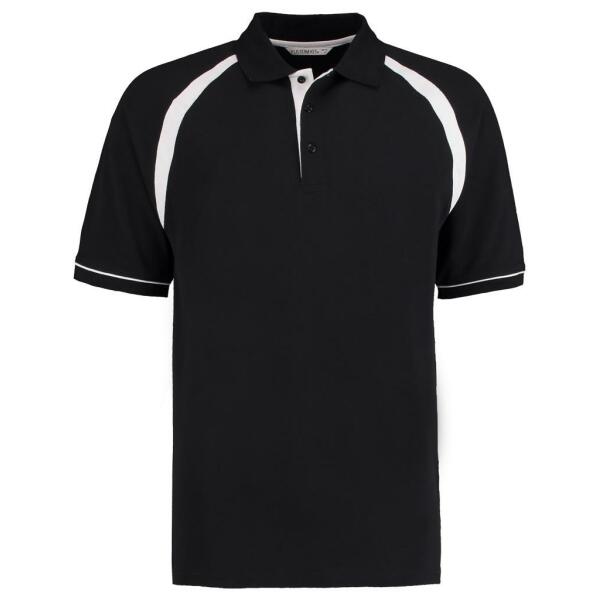 Oak Hill Cotton Piqué Polo Shirt, Black/White, XXL, Kustom Kit