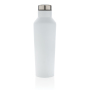 Modern vacuum stainless steel water bottle, white