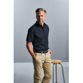 Men's Ss Pure Cotton Easy Care Poplin Shirt Black S