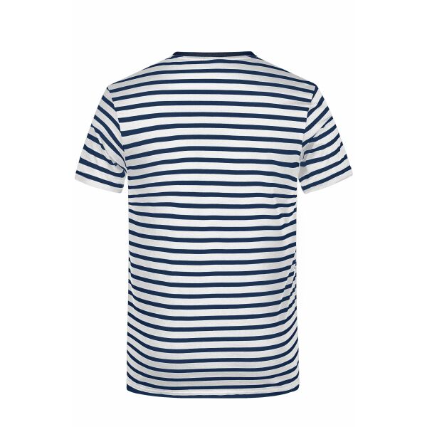 Men's T-Shirt Striped - white/navy - S