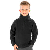 Junior Recycled Microfleece Top - Black - XS (4-6)