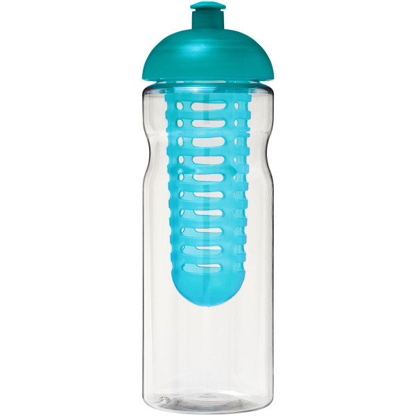 H2O Active® Base 650 ml dome lid sport bottle & infuser - Transparent/Aqua blue
