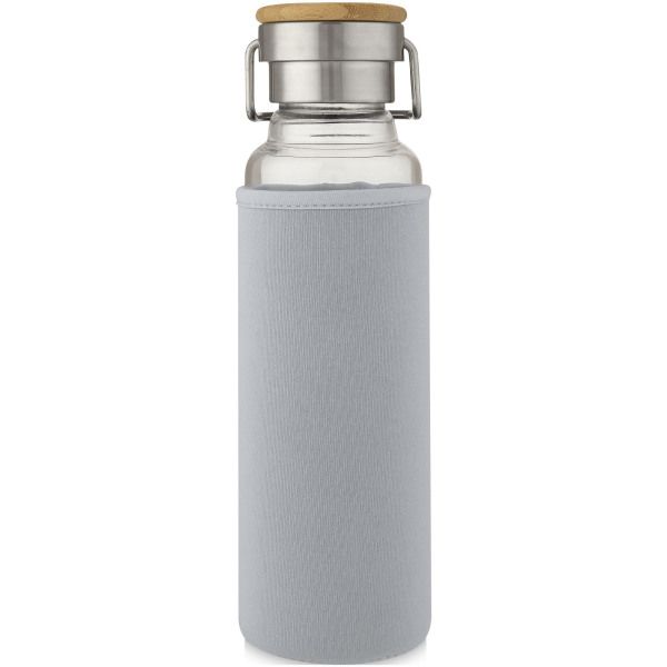 Thor 660 ml glass bottle with neoprene sleeve - Grey