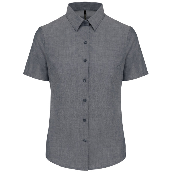 Dames Oxford blouse korte mouwen