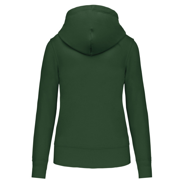 Ecologische damessweater met capuchon Forest Green XS