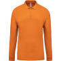 Piqué-herenpolo lange mouwen Orange XL