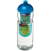 H2O Active® Base Tritan™ 650 ml bidon en infuser met koepeldeksel - Transparant/Aqua blauw