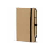 Notitieboek karton A6 + balpen stylus - Bruin