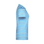 Ladies' T-Shirt Striped - atlantic/white - XS