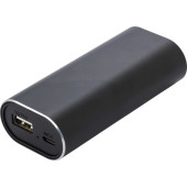 Aluminium 2-in-1 powerbank Letitia zwart