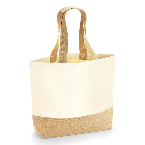 Jute Base Canvas Tote - Natural - One Size