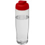 H2O Active® Tempo 700 ml sportfles met flipcapdeksel - Transparant/Rood