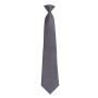 'Colours' Fashion Clip Tie, Grey, ONE, Premier