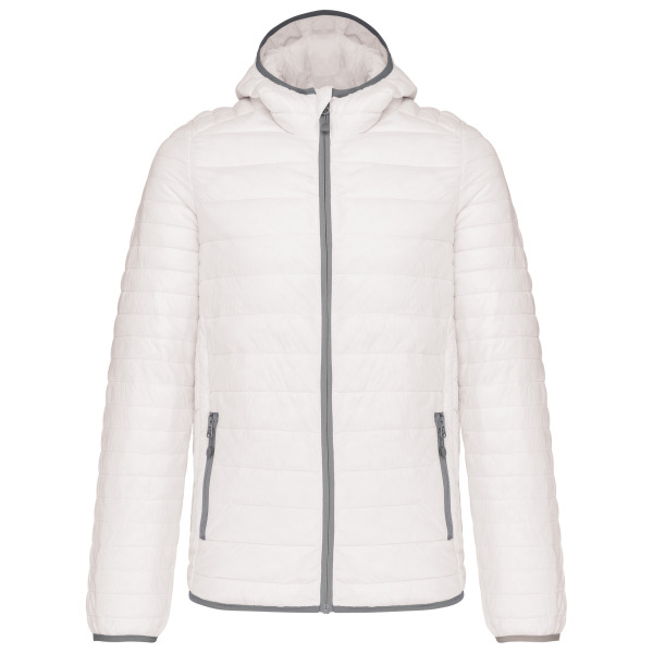Men's lightweight hooded padded jacket White S