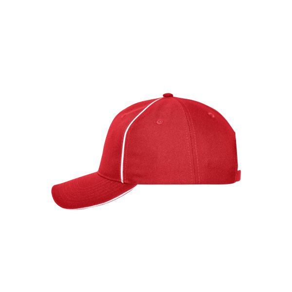 MB6234 6 Panel Workwear Cap - SOLID - rood one size