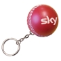 Anti-stress cricket bal sleutelhanger Bordeaux rood