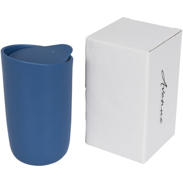 Mysa 410 ml double-walled ceramic tumbler - Blue