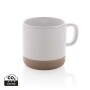 Glazed ceramic mug, white