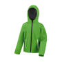 Kids TX Performance Hooded Softshell Jacket - Vivid Green/Black - XS (3-4)