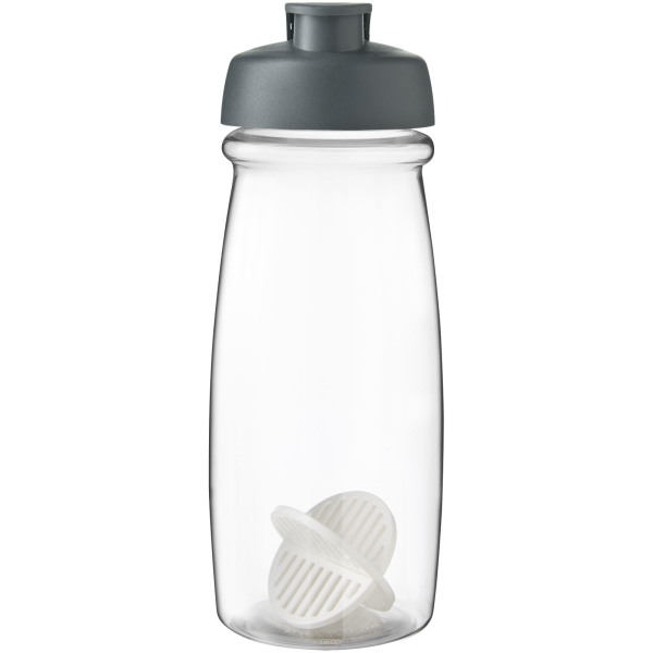 H2O Active® Pulse 600 ml shaker bottle - Grey/Transparent