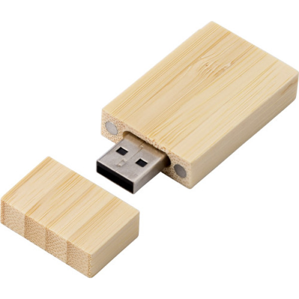Bamboe USB stick beige