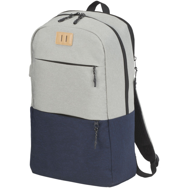 Cason 15" laptop backpack 17L - Navy/Light grey