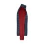 Men's Knitted Hybrid Jacket - red-melange/anthracite-melange - S