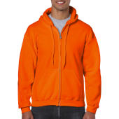 Heavy Blend Adult Full Zip Hooded Sweat - S Orange - S